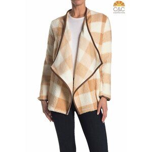 C&C CALIFORNIA NWT WATERFALL LAYERING TAN BUFFALO TOPPER JACKET. SIZE M